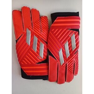 Adidas NMZ Lite DY2589 Soccer Goalie Goalkeeper Gloves Actred/Slvmet/Solred Sz 7